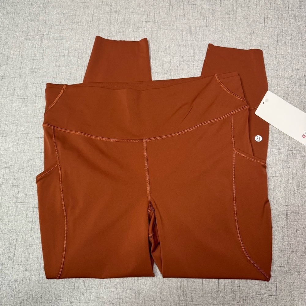 Lululemon Fast & Free High Rise Tights Athletic Leggings Dark Terracotta 14 NWT - Picture 6 of 12